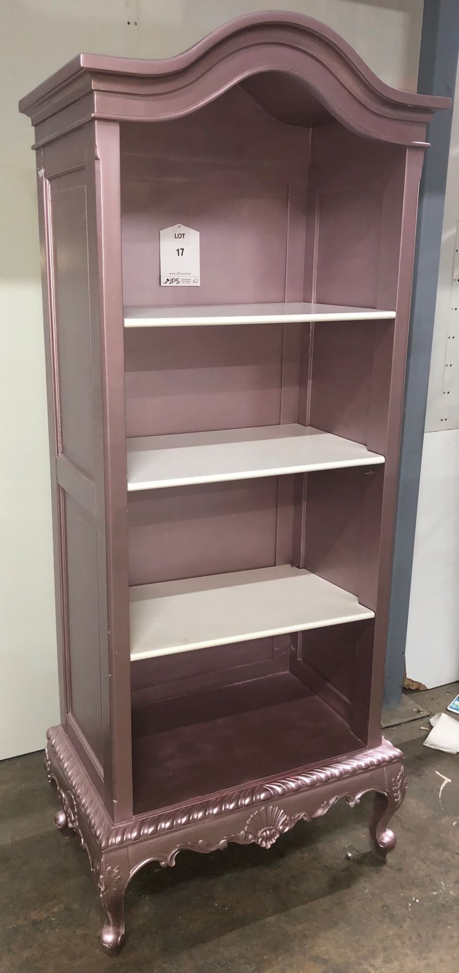 Wooden 3 Shelf Storage Unit in Pink - Image 3 of 3