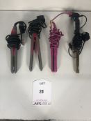 4 x Various Hair Straightners/Curling Irons as per Pictures