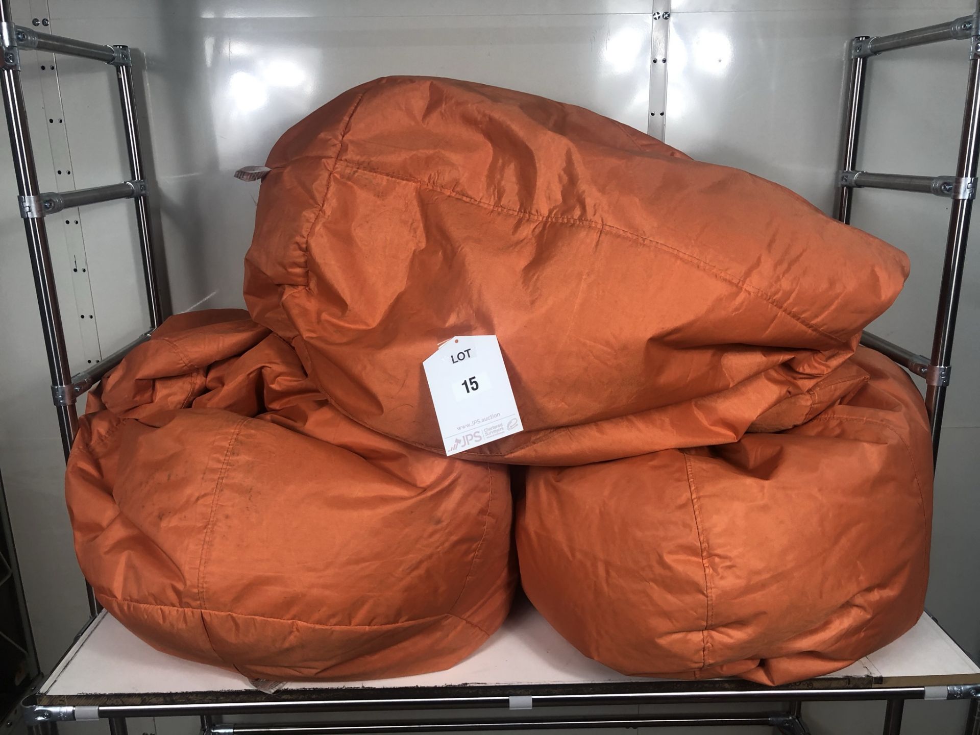 3 x Bean Bag Chairs in Orange