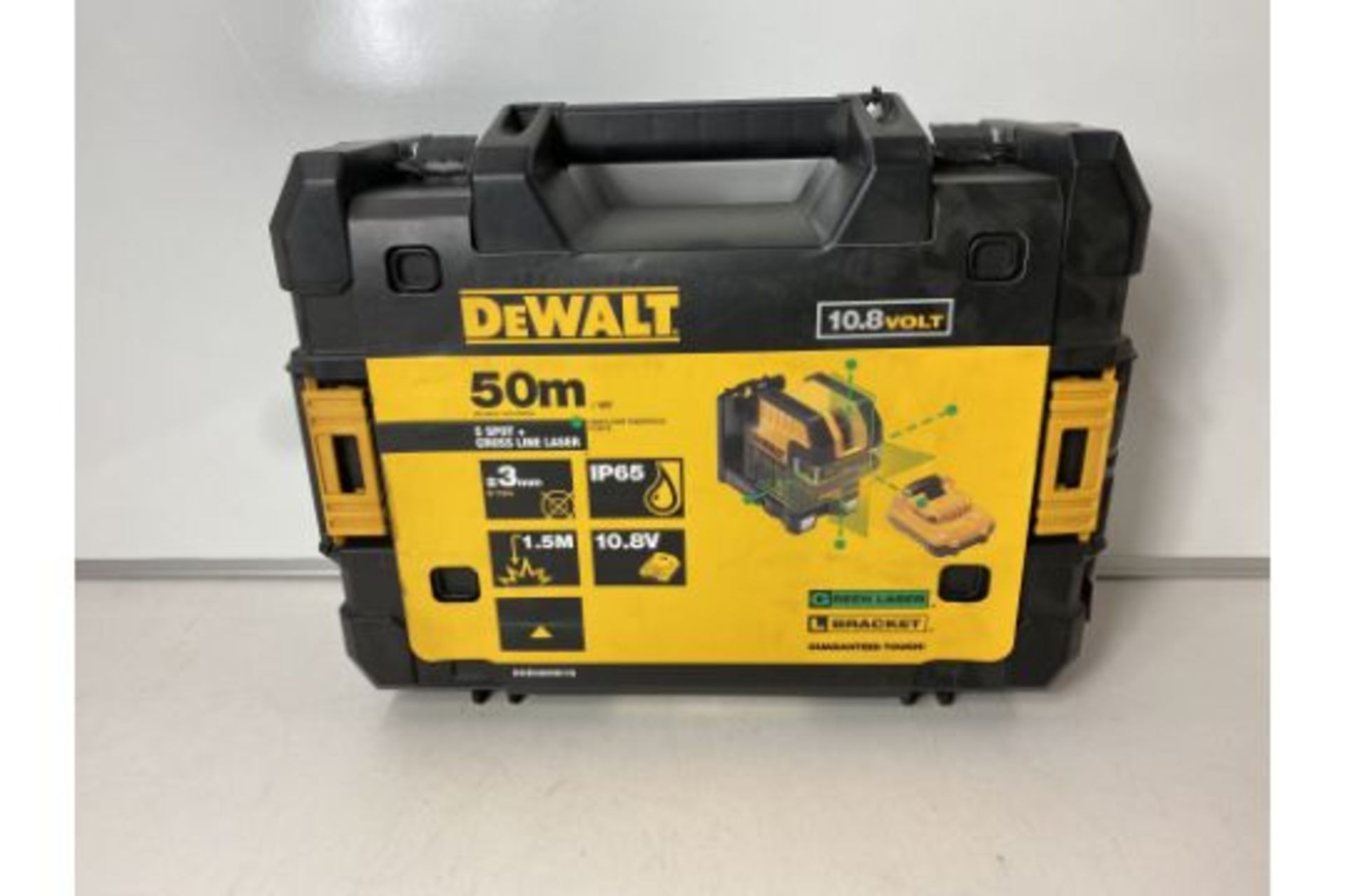 Dewalt DCE0825D1G 10.8V 2.0Ah 5 Spot Cross Line Green Laser - DCE0825D1G-GB