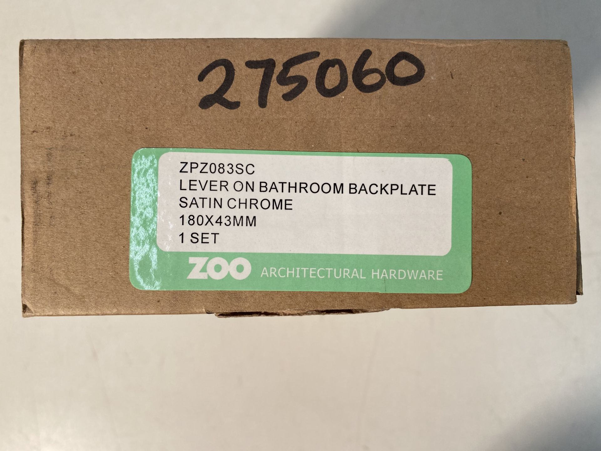 2 x Zoo Hardware ZPZ083SC Lever On Bathroom Backplate Set - Image 2 of 3