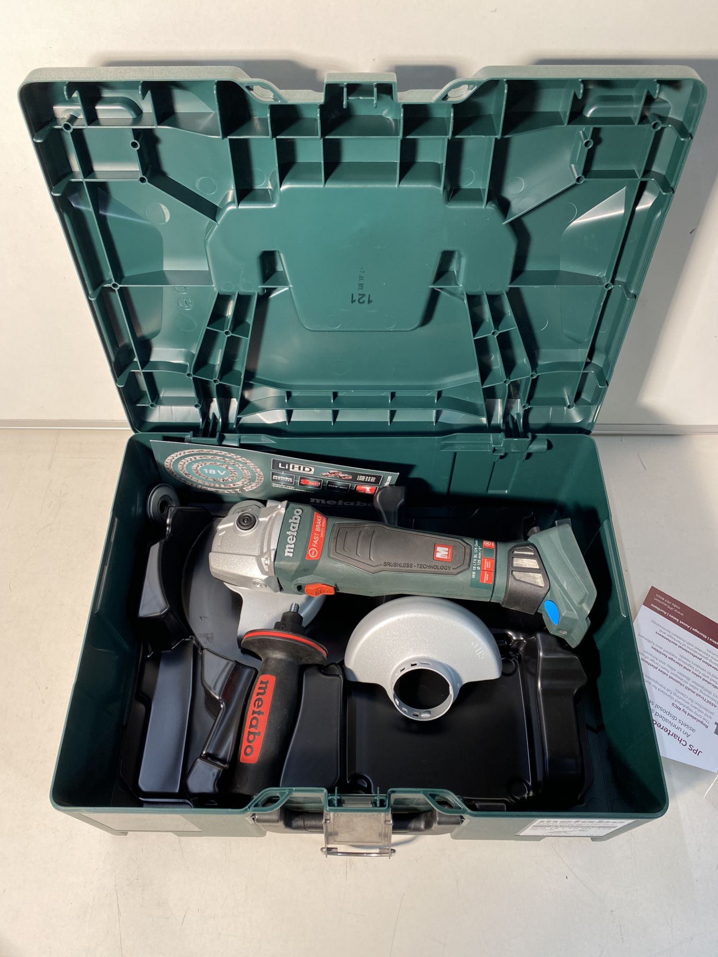 Metabo WB18LTXBL125 18v Quick 5in Brushless Angle Grinder Bare Unit and MetaLoc - Image 2 of 4