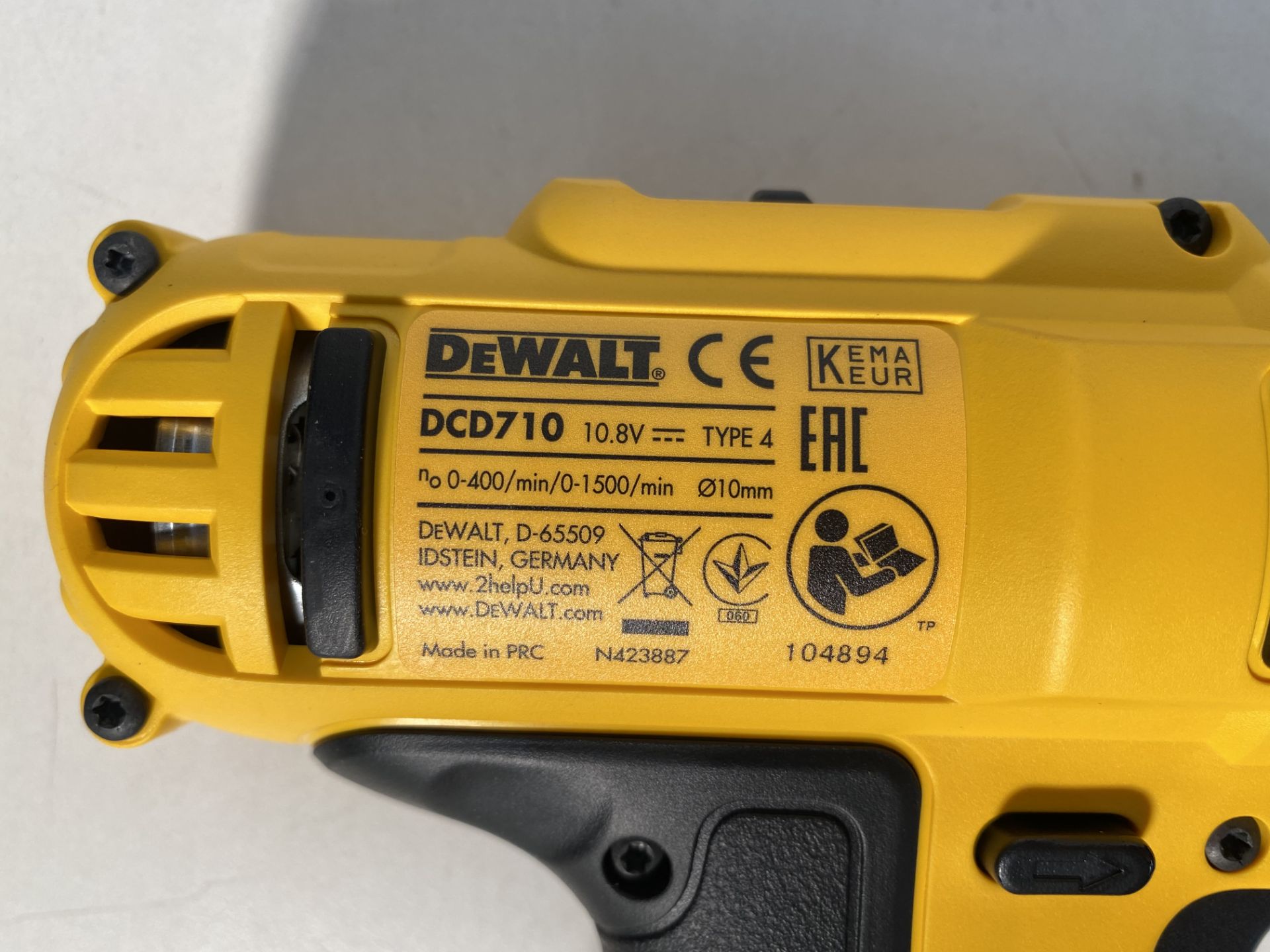 2 x DeWalt DCD710 10.8V XR Cordless Compact Drill Driver (Body Only) - Image 4 of 4