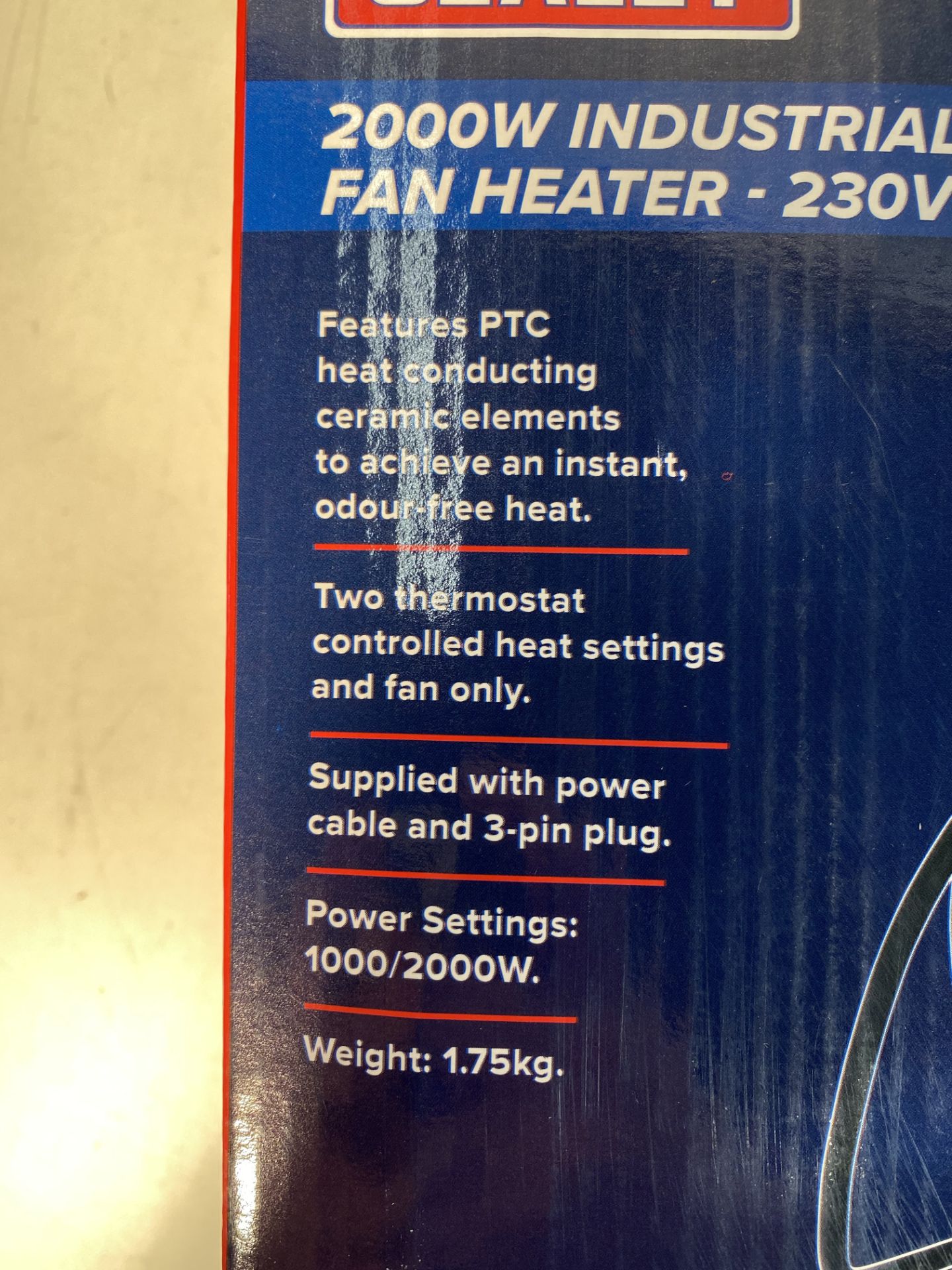 Pair Of Sealey Industrial PTC Fan Heater 230V PEH - Image 3 of 4