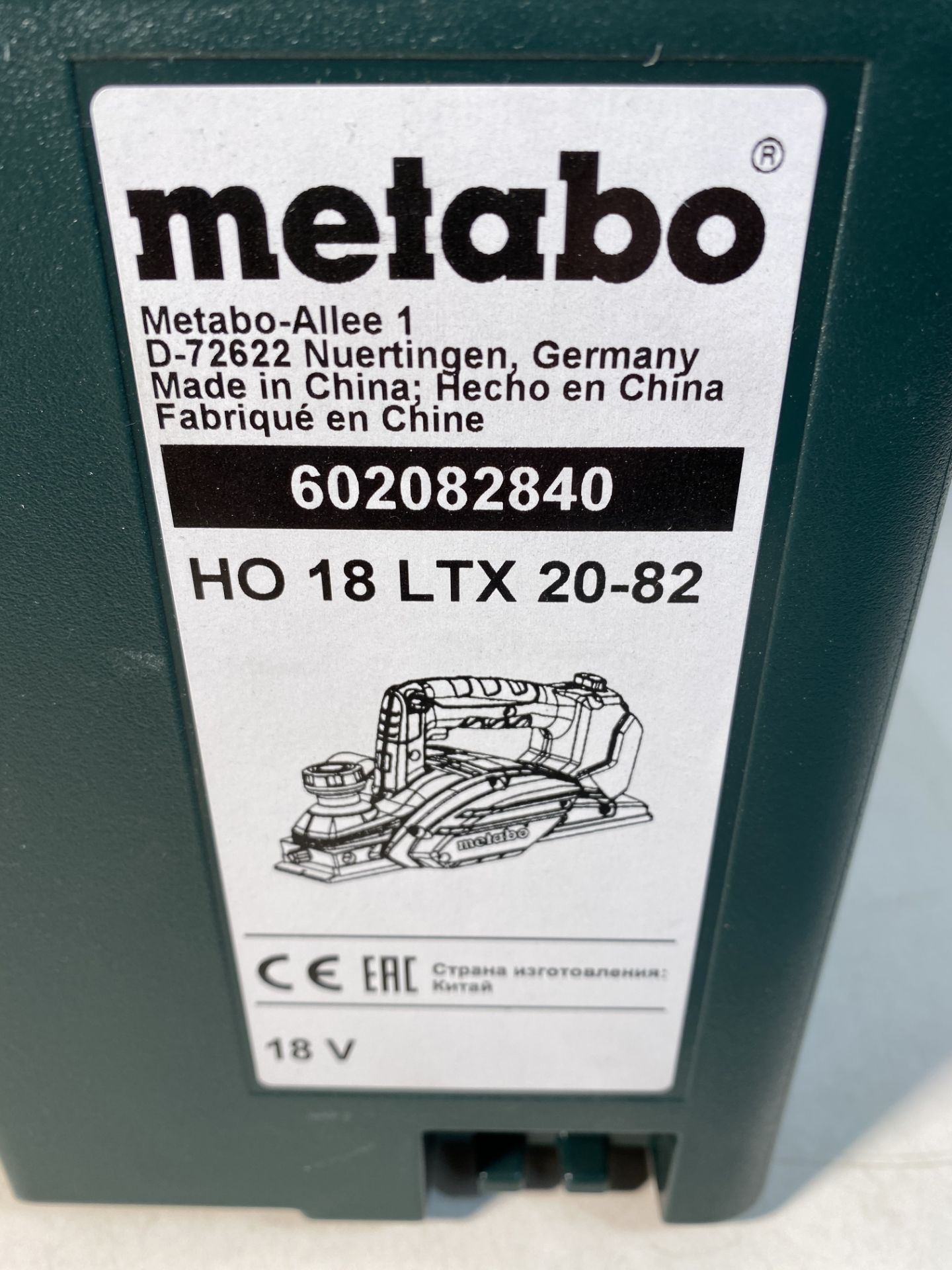 Metabo HO18LTX20-82 18v LTX 20-82 Planer With MetaLoc - Image 4 of 4