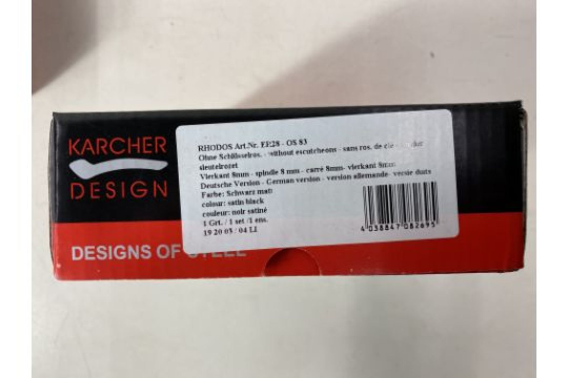 6 x Karcher Design Set Of Door Handles 19mm Satin Black - Image 2 of 2