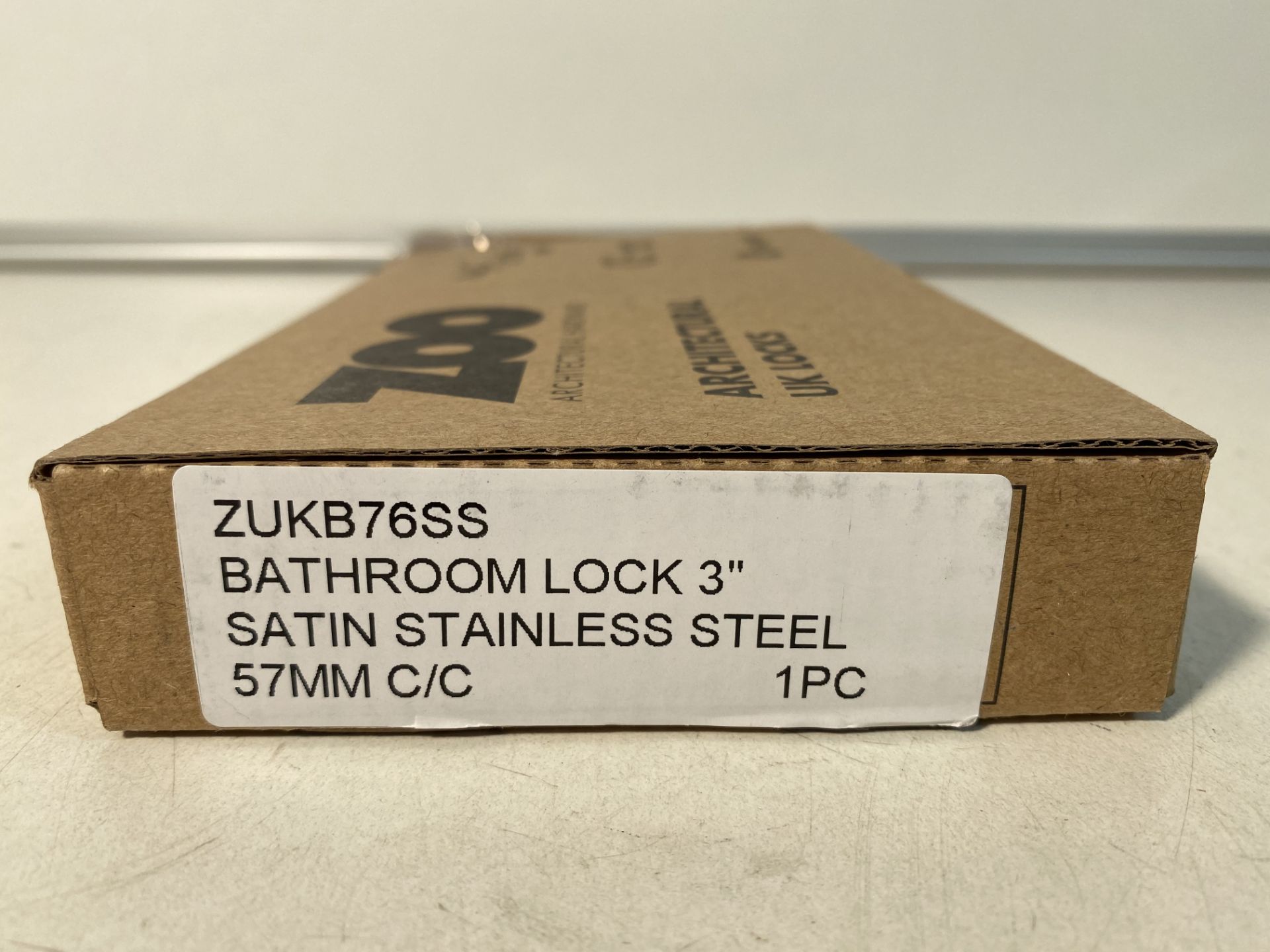 4 x Zoo Hardware ZUKB76SS Bathroom Lock 3" - Image 2 of 3