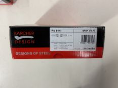 5 x Pairs of Karcher Design Door handle Rio Steel ER34-OS73 stainless steel matt/polished on rosette