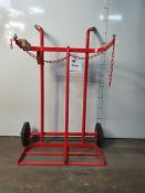 Twin Oxygen/Acetylene Bottle trolley with wheels