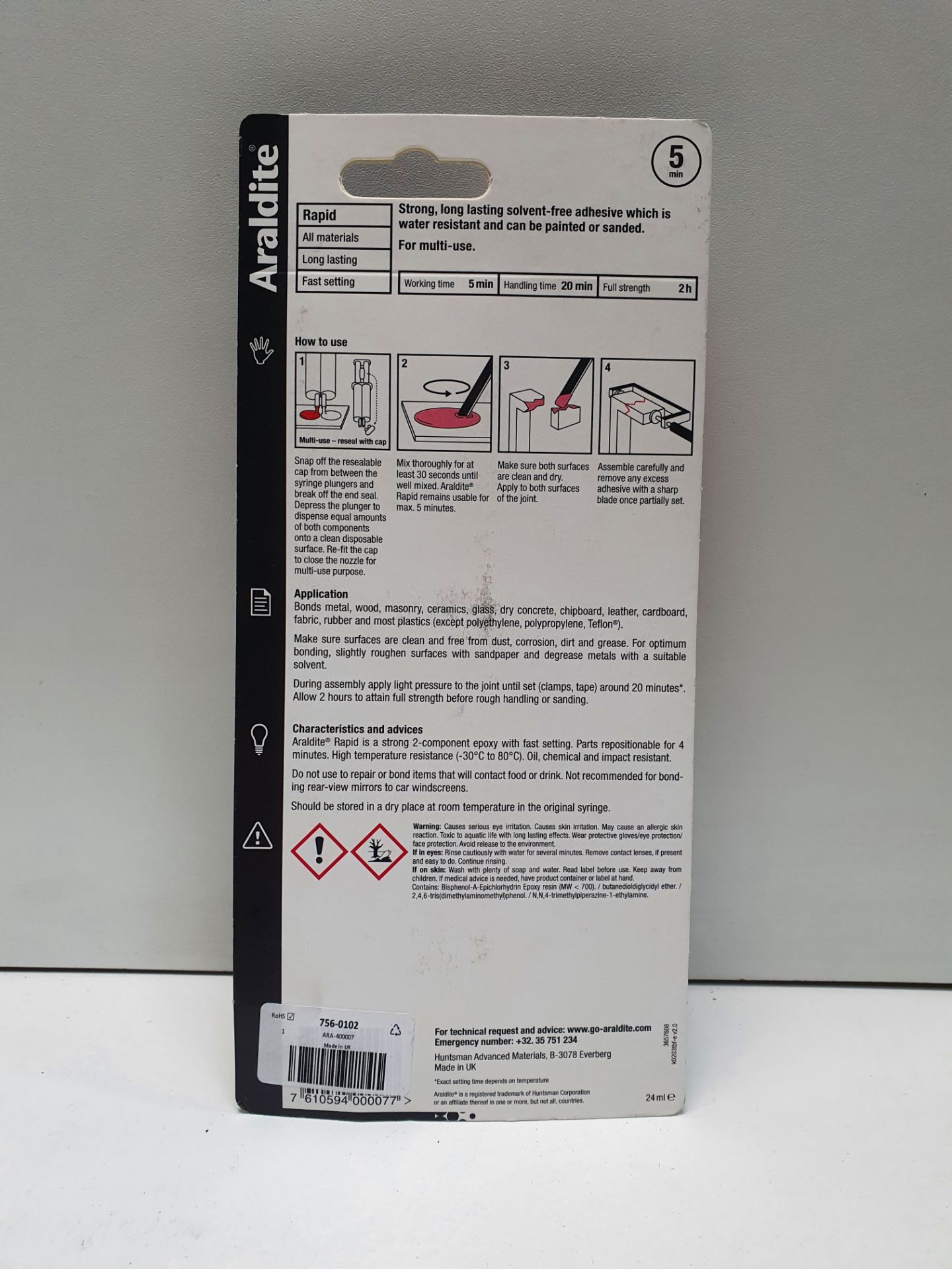 Araldite Raipd, 24ml Syringe Epoxy Adhesive - Image 3 of 3