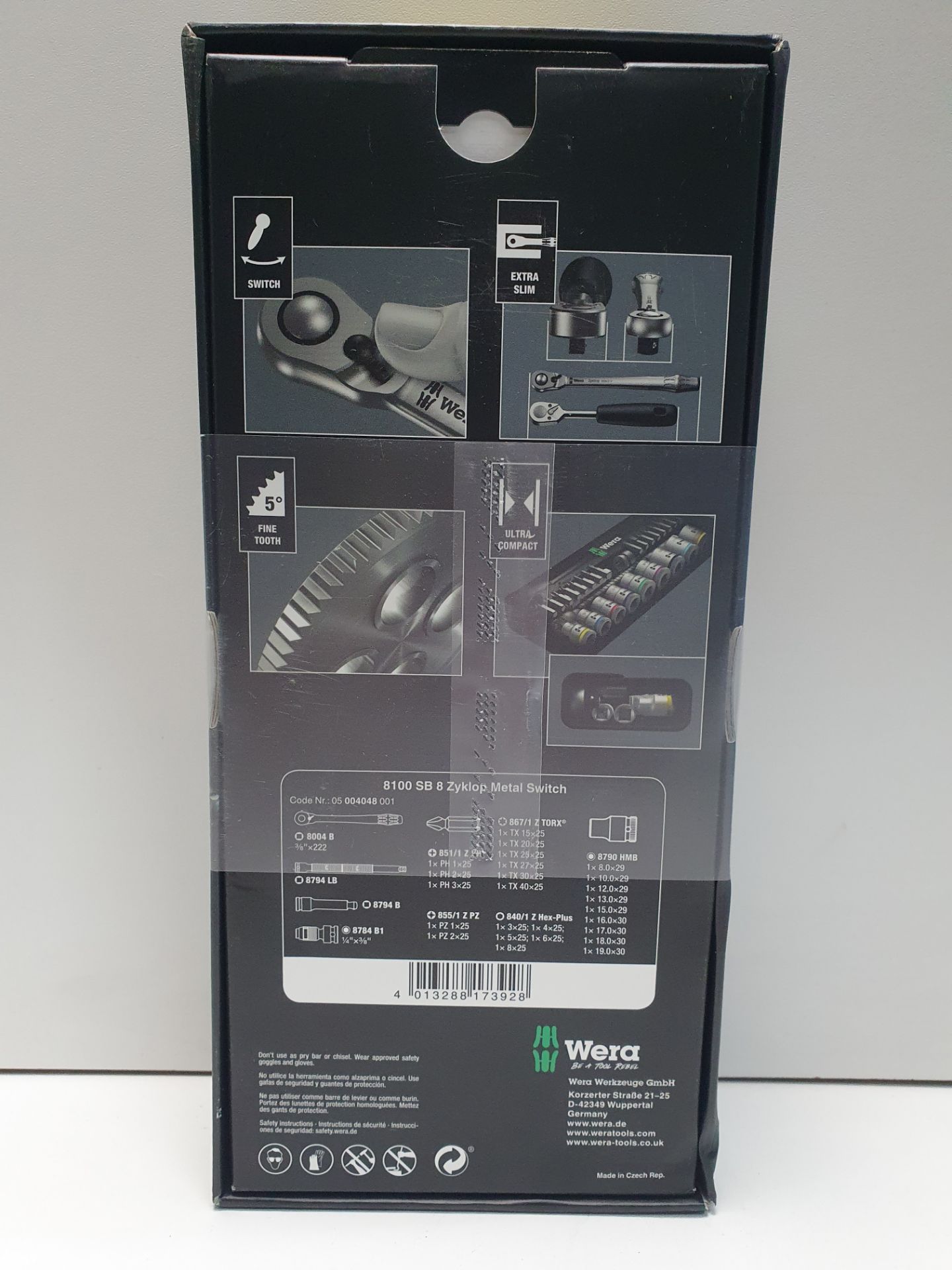 Wera 29 Piece Socket Set, 3/8 in Square Drive - Image 2 of 3