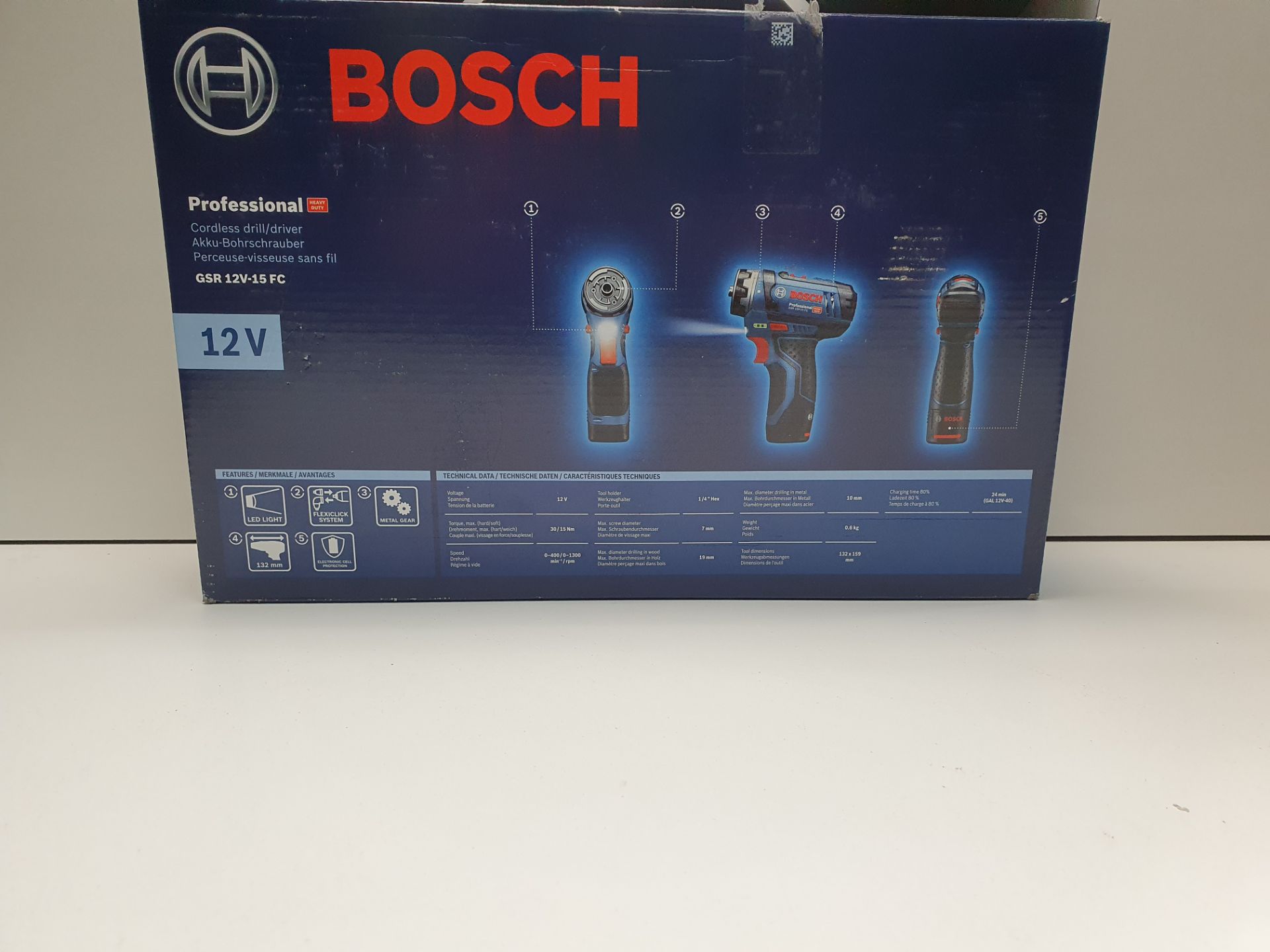Bosch GSR Hex 12V Cordless Drill Driver, Euro Plug