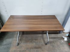 Folding Wheeled Wooden Desk