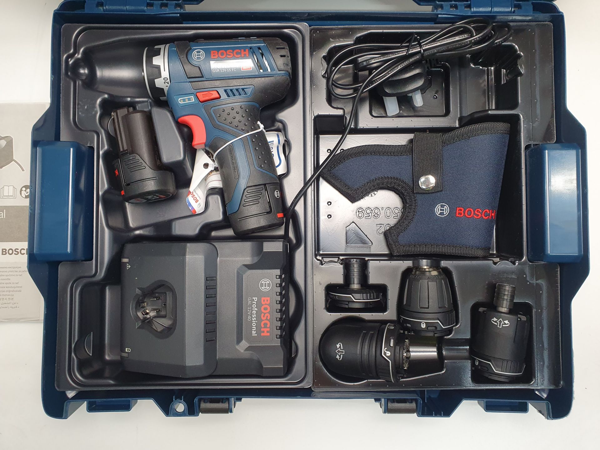 BOSCH GSR 12V-15 FC Professional Cordless Drill Driver with FlexiClick and 2 x 2.0 Ah Li-ion Battery - Image 4 of 5