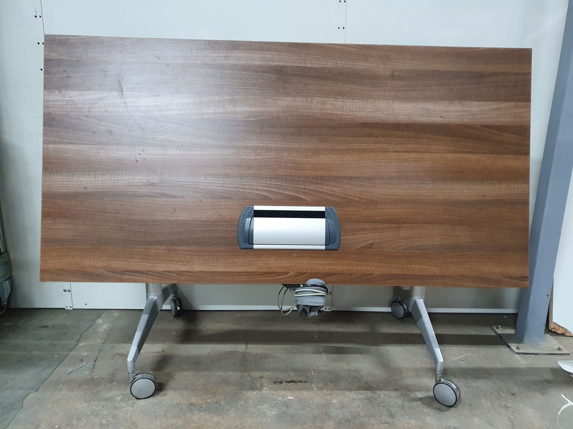 Wooden Desk with 3 pin power sockets and ethernet port - Image 4 of 5