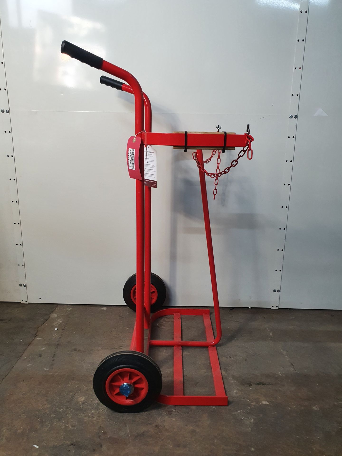 Twin Oxygen/Acetylene Bottle trolley with wheels - Image 2 of 3