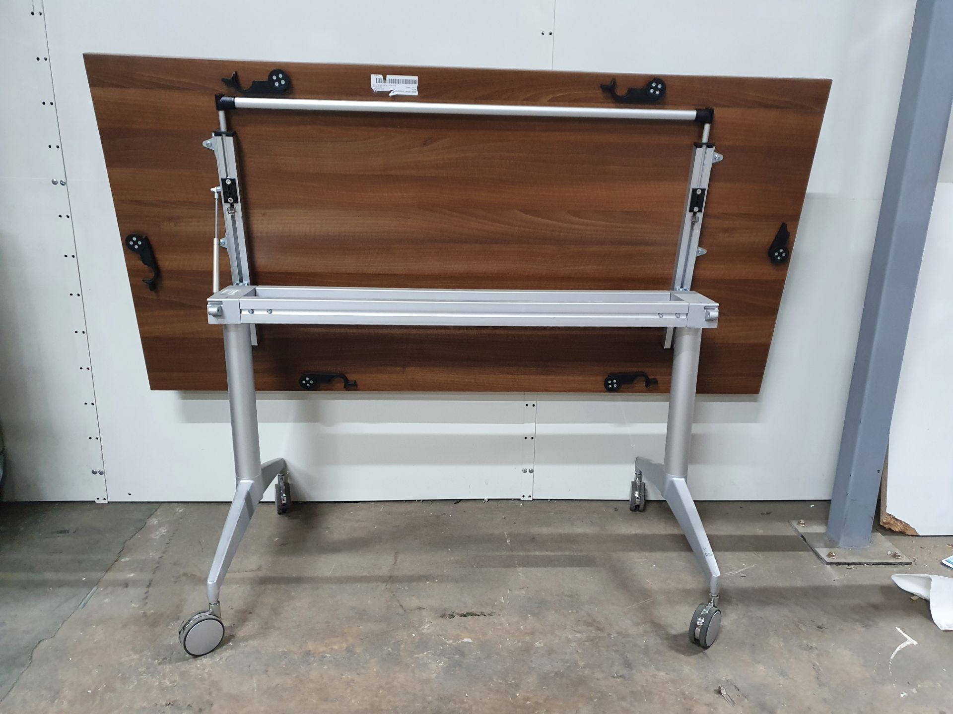 Folding Wheeled Wooden Desk - Image 4 of 4