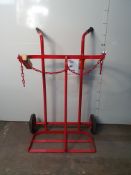 Twin Oxygen/Acetylene Bottle trolley with wheels