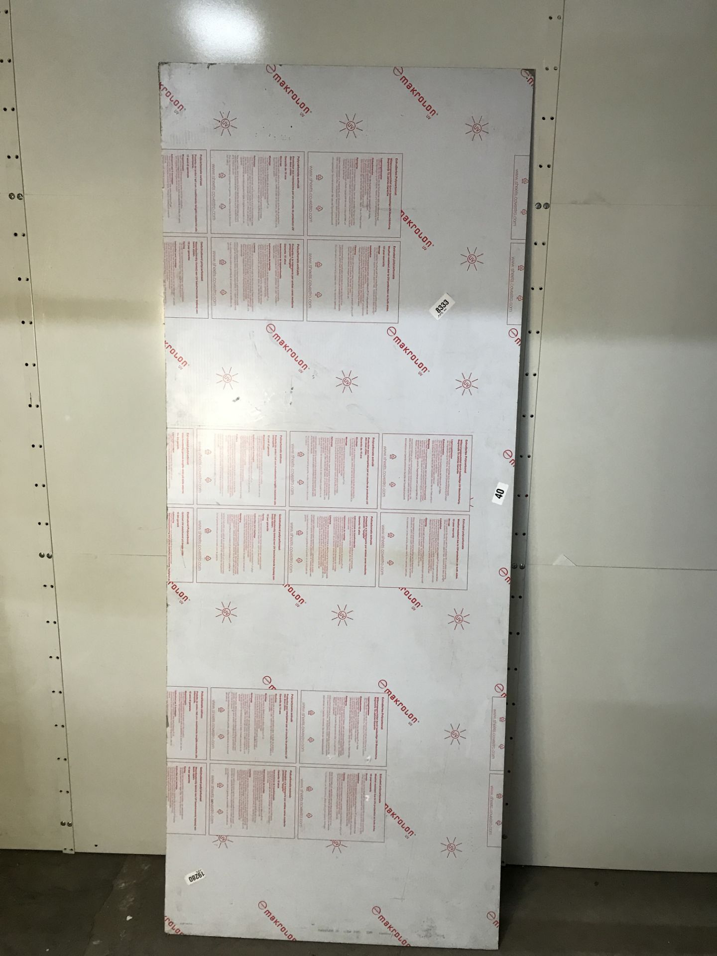 Clear Plastic Panel | 205cm x 82cm x 1cm