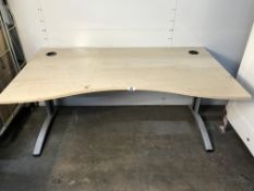 Wooden Table with Plug Sockets