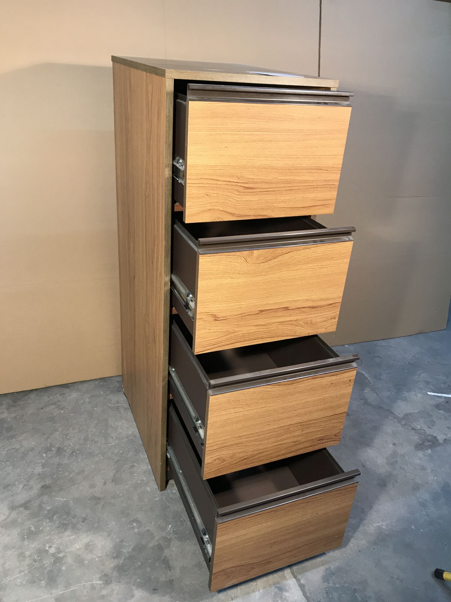 Wooden 4 Door Filing Cabinet