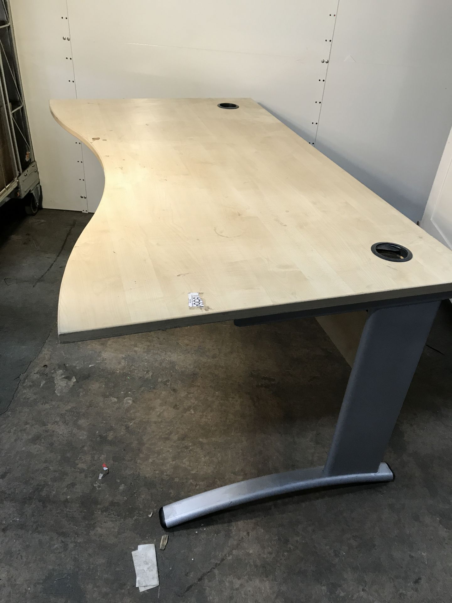 Wooden Table with Plug Sockets - Image 2 of 3