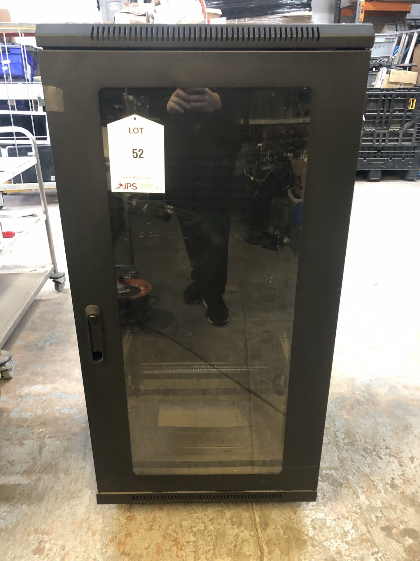 Glass Fronted Mobile Server Cabinet - 125cm x 60cm