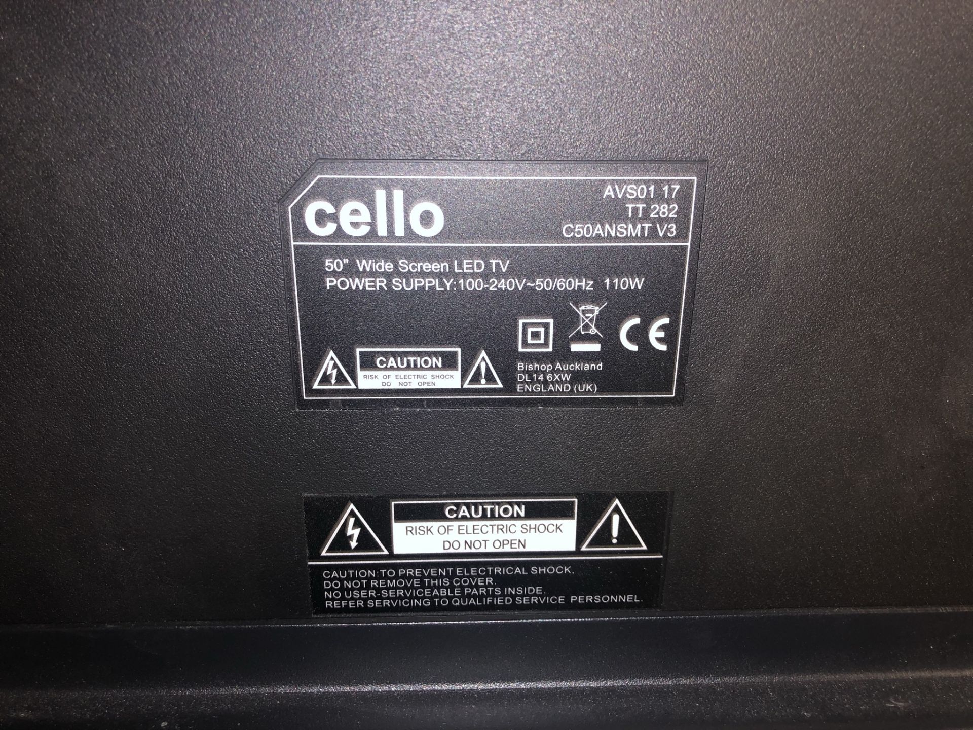 Cello C50ANSMT 50" Widescreen Smart LED Television w/ Wall Bracket | ** NO REMOTE ** - Image 6 of 6