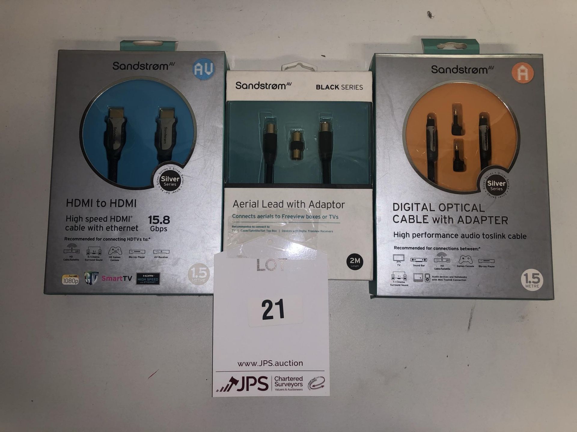 3 x Various Sandstrom Cables/Adapters as per description