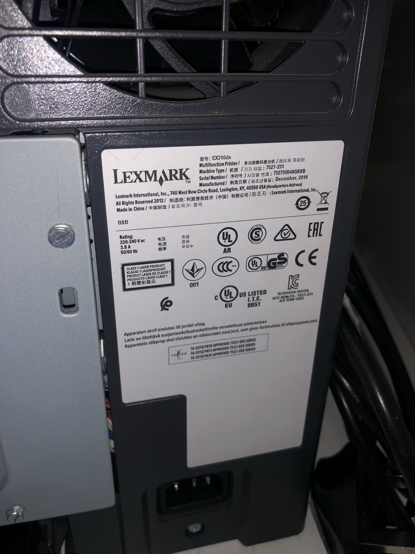 Lexmark CX310DN Multi-Functional Printer/Copier - Image 5 of 5