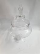 Large Clear Glass Squat Jar | 33cm