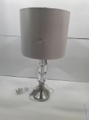 Acrylic and Brushed Chrome Table Lamp