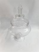Large Clear Glass Squat Jar | 33cm