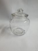 3 x Small Clear Glass Jars with Airtight Lid