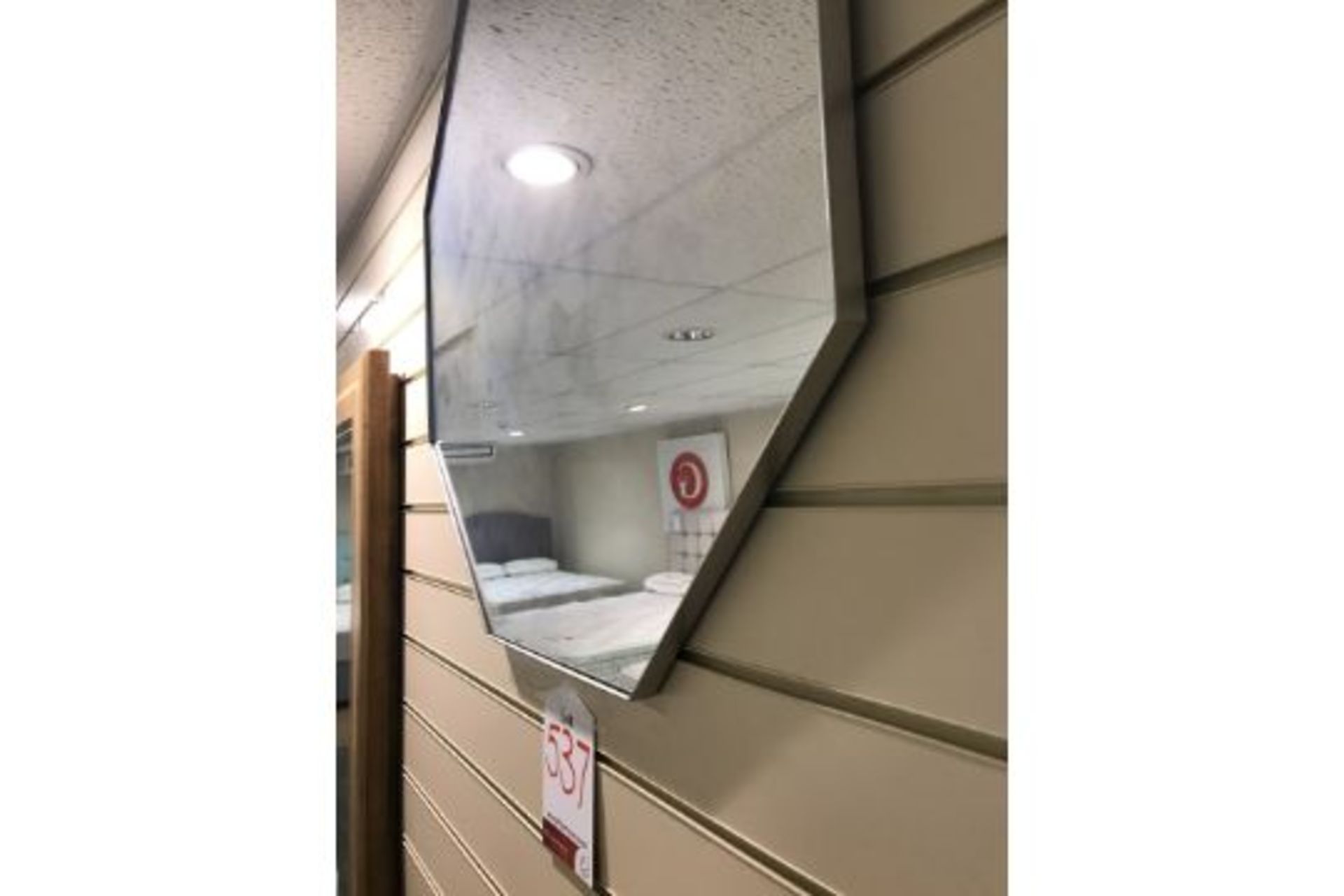 Ex Display Bowie Octagon Wall Mounted Mirror | Silver - Image 2 of 3