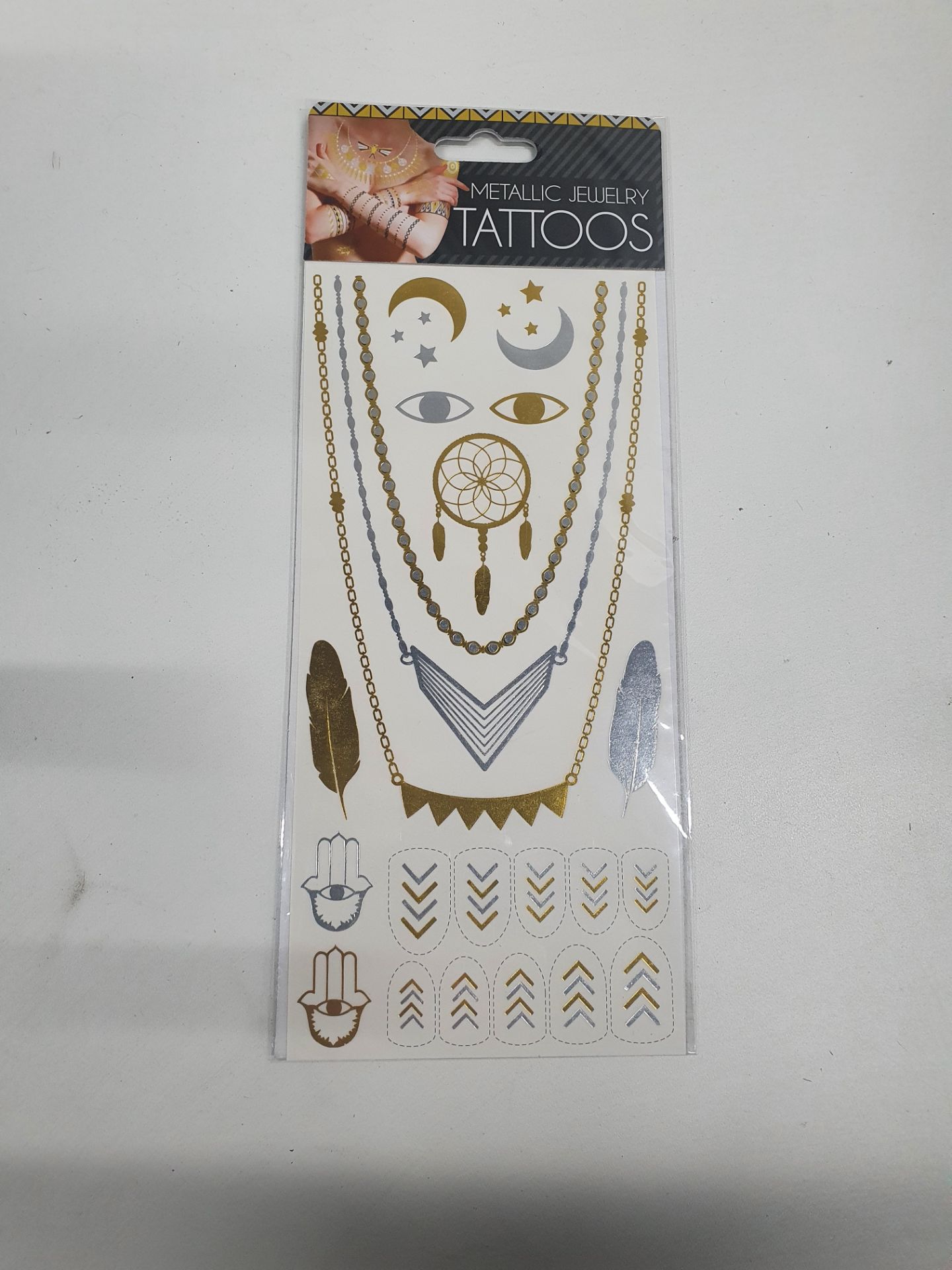 Box of Metallic Jewellery Tattoos | 96 Packs per Box - Image 2 of 3