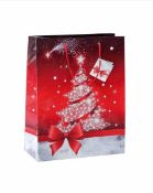 4 x 5 x Sigel gift bag Small Sparkling Tree with glossy finish |4004360858505