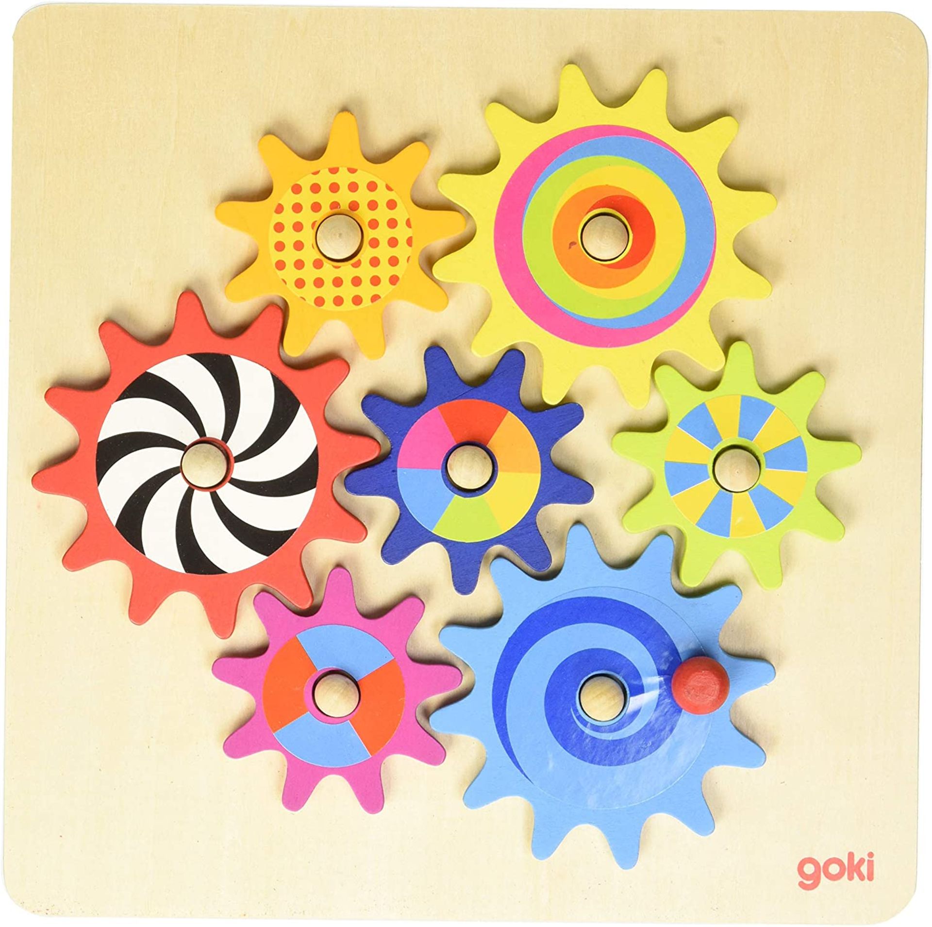 19 x Goki Tandwiel Puzzel cogwheel game |4013594585309