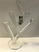 1 x Sia by Jean-Mare Gady glass 5 brach candleabra |3533598500173