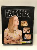 1 x Box of Metallic Jewellery Tattoos | 96 Packs per Box |