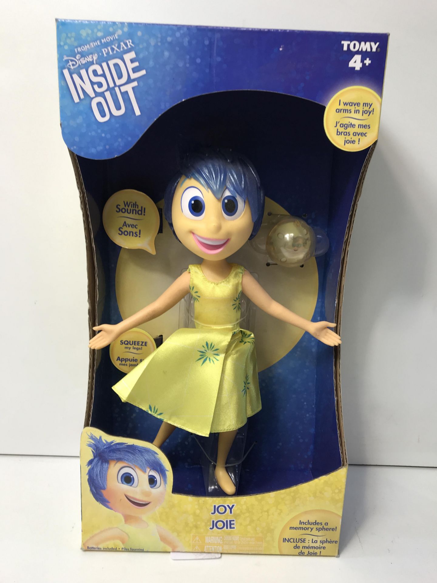 1 x TOMY Diney Pixar Inside Out Joy Large Figure Doll With Sound |796714619033 - Image 2 of 5