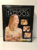 1 x Box of Metallic Jewellery Tattoos | 96 Packs per Box