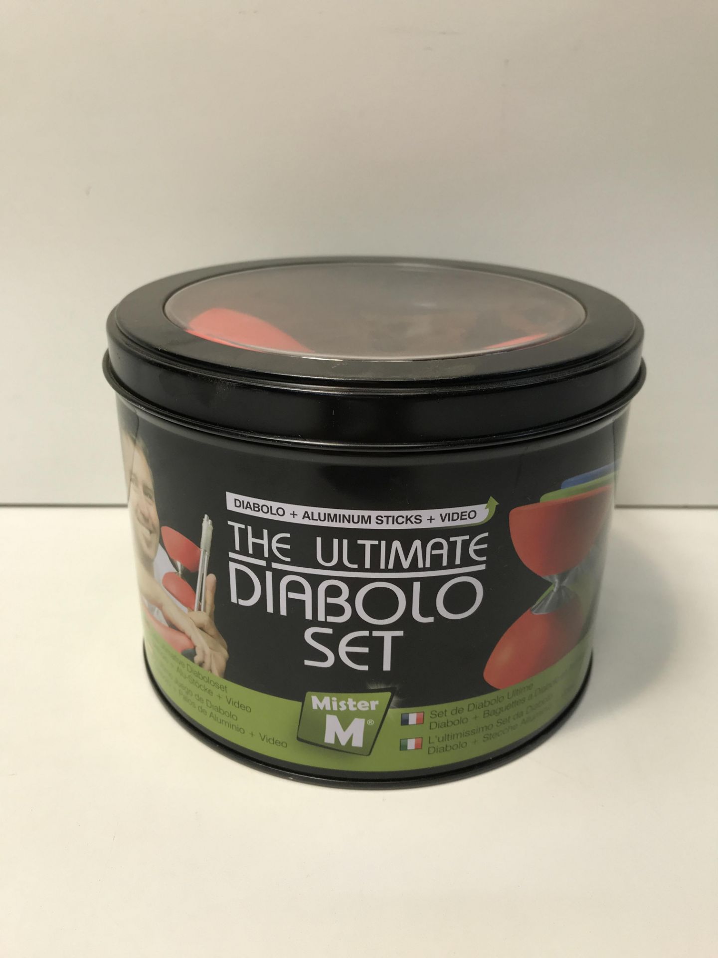 5 x Diabolo + Aluminium Poles + Online Video All in a Elegant Tin Jar – "The Latest Diabolo Juggling - Image 3 of 6