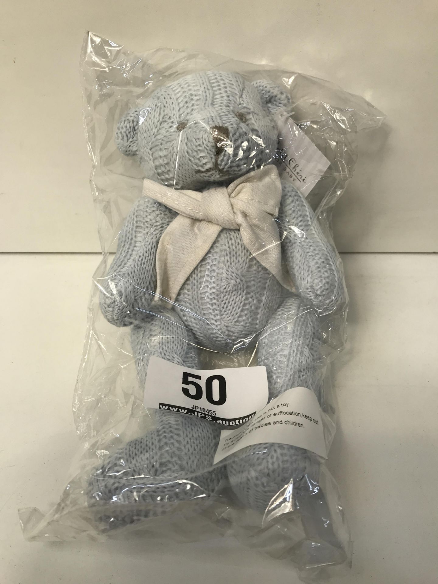 1 x petit cheri sitting knitted bear blue |5017224580572 - Image 2 of 4