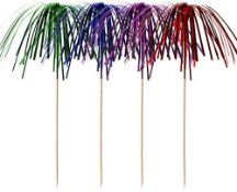 5 x Papstar 16680, 100 party picks, "Fireworks", 15,5 centimeter, colours assorted |4002911166802