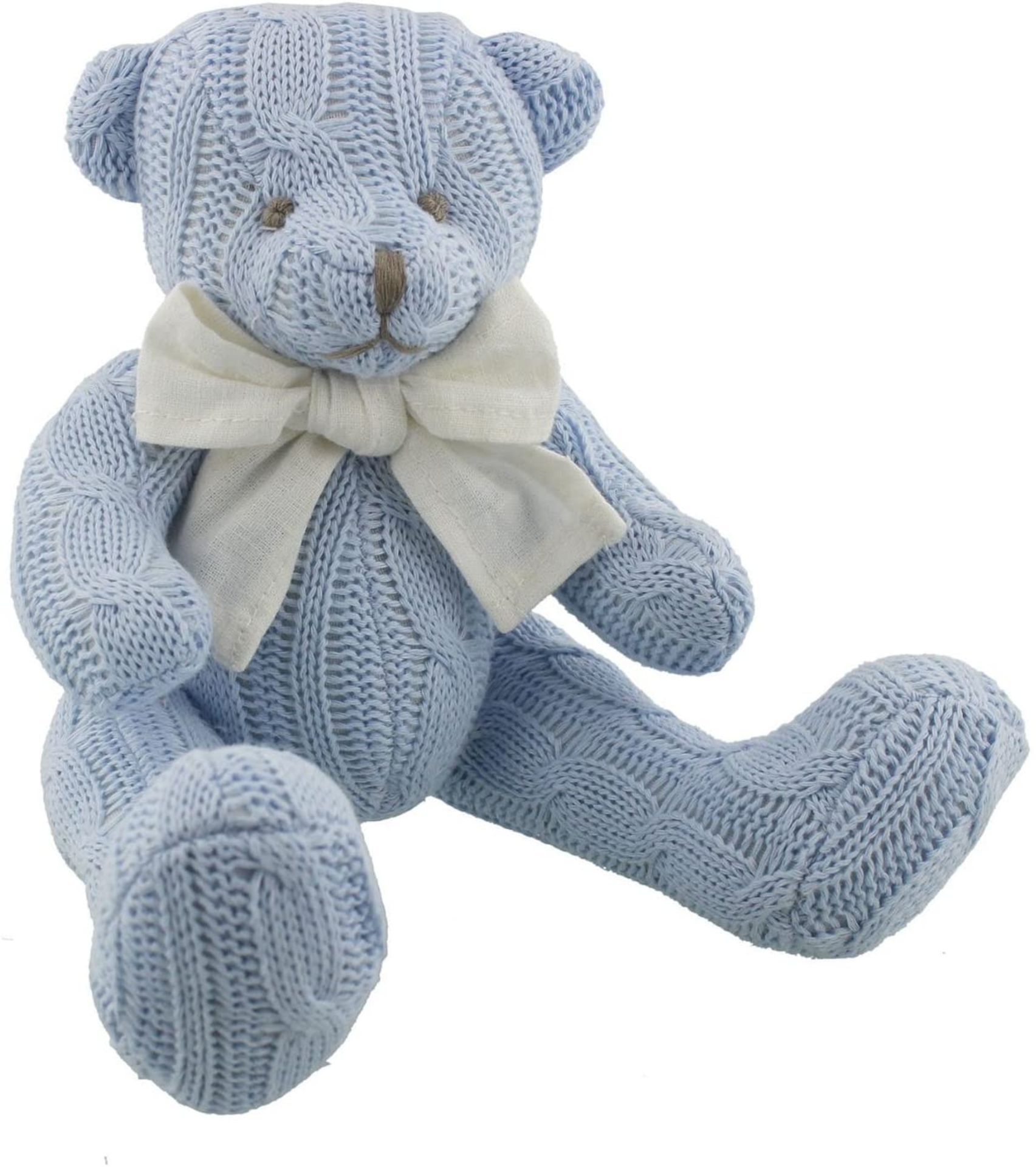 1 x petit cheri sitting knitted bear blue |5017224580572