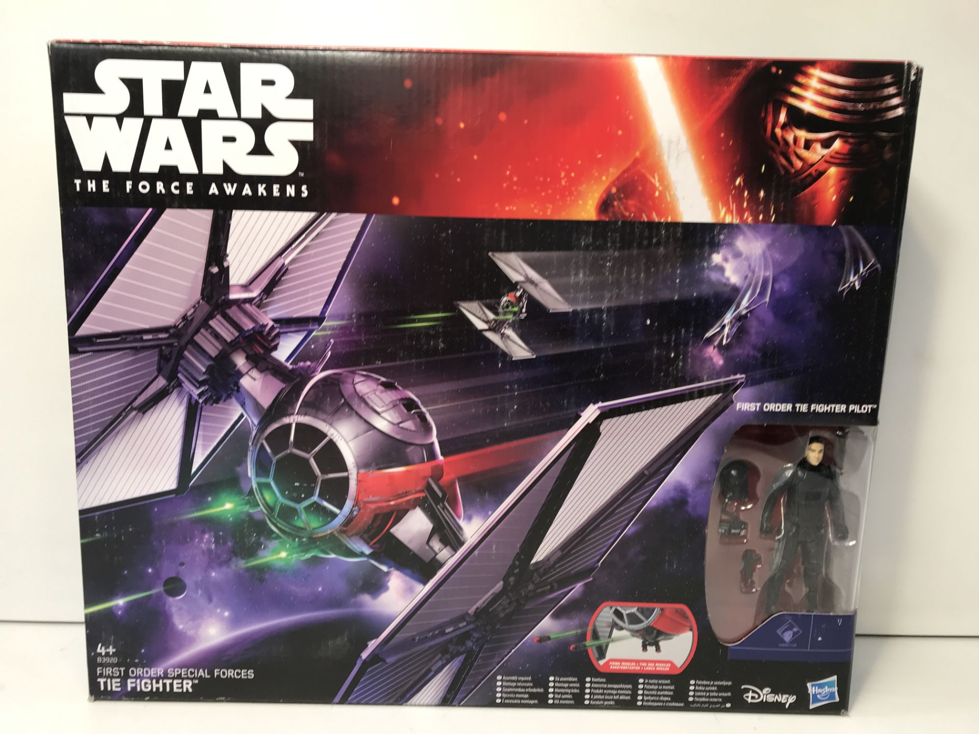 1 x Star Wars - B3920 - Force Awakens Tie Fighter Toy with First Order Pilot 3.75 Inch Action Figure - Image 2 of 5