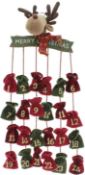 1 x Advent calendar little elk "Merry Christmas" with 24 small bags to fill for Advent |B00NY4RCH8