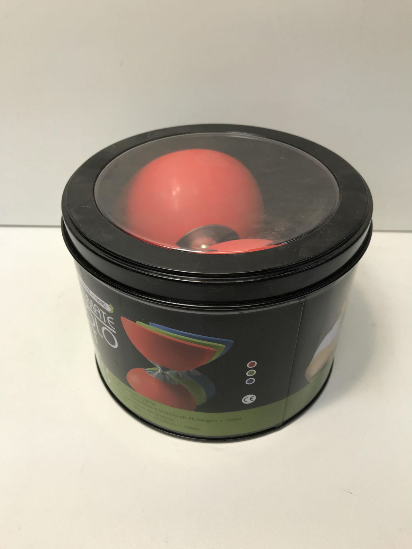 5 x Diabolo + Aluminium Poles + Online Video All in a Elegant Tin Jar – "The Latest Diabolo Juggling - Image 6 of 6