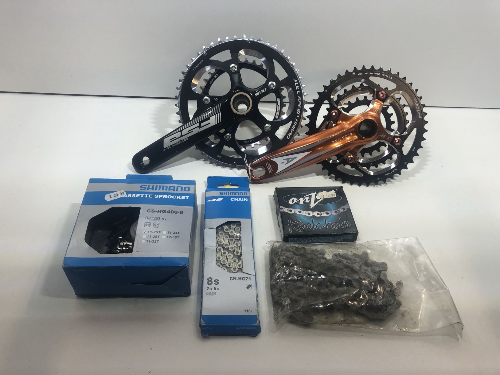 2 x Ex-Display Cranksets w/ Quantity of Bike Chains